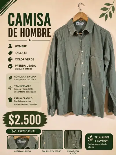Chaqueta de hombre café talla XL - miniatura 2