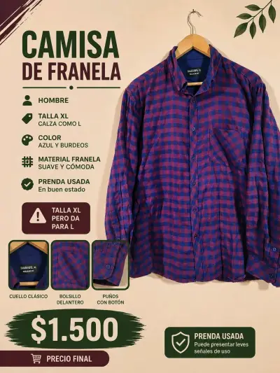 Chaqueta de hombre café talla XL - miniatura 4