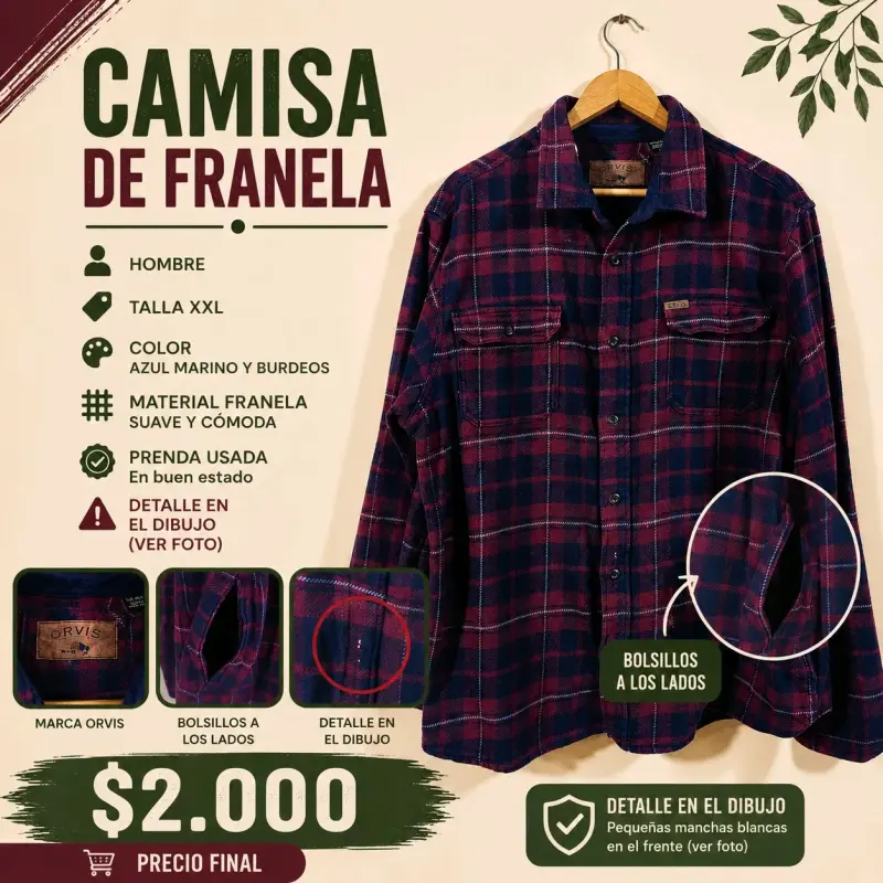 Chaqueta de hombre café talla XL - 5