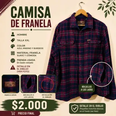 Chaqueta de hombre café talla XL - miniatura 5