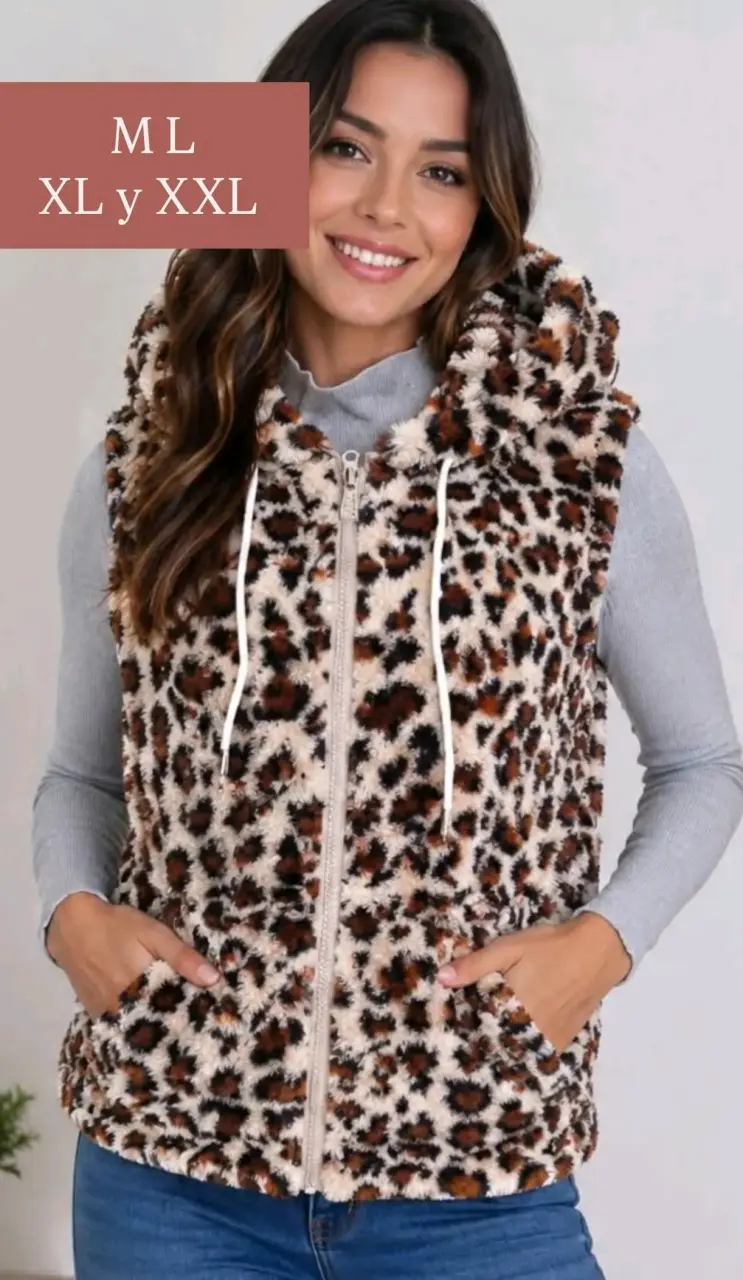 Chaleco sin mangas animal print - 2