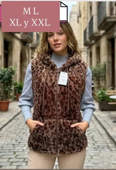 Chaleco sin mangas animal print - miniatura 3