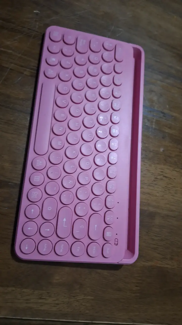 Teclado rosado con USB - 2