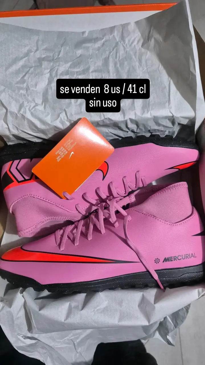 Zapatillas Nike Mercurial rosas nuevas
