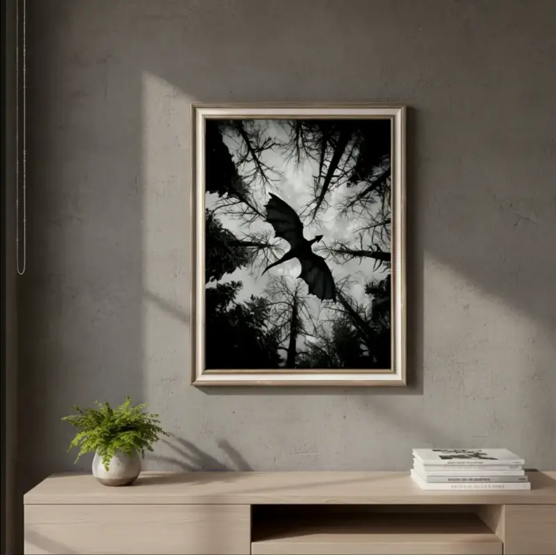 Elegante Cuadro Decorativo Dragón Daenerys 34x44 - 1