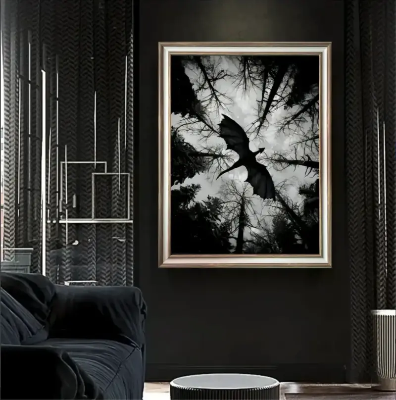 Elegante Cuadro Decorativo Dragón Daenerys 34x44 - 2