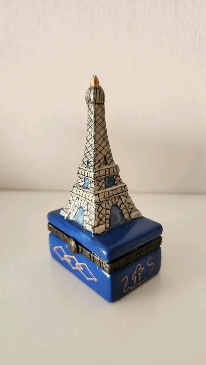 Joyero decorativo Torre Eiffel cerámica - 4