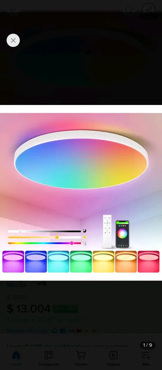 Luz de techo inteligente Canmeijia RGB - 1