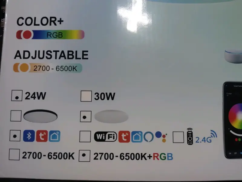 Luz de techo inteligente Canmeijia RGB - 4