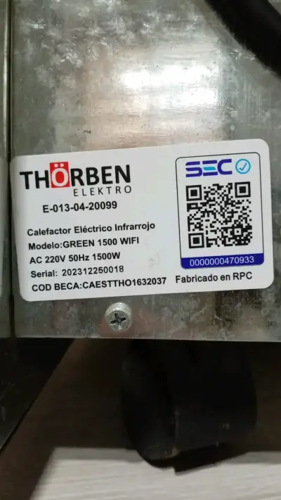 Calefactor eléctrico Thorben con control digital - miniatura 3