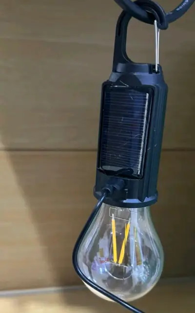 Ampolleta camping solar tipo C Recargable Solar - miniatura 2