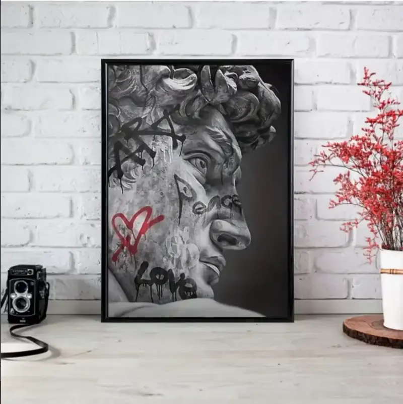 Cuadro Decorativo David Art Peace And Love 42x62 - 1