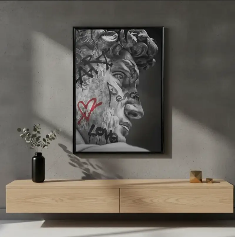 Cuadro Decorativo David Art Peace And Love 42x62 - 5