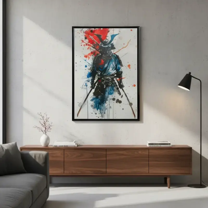 Elegante Cuadro Decorativo Bushido Samurai 42 X 62 - 3