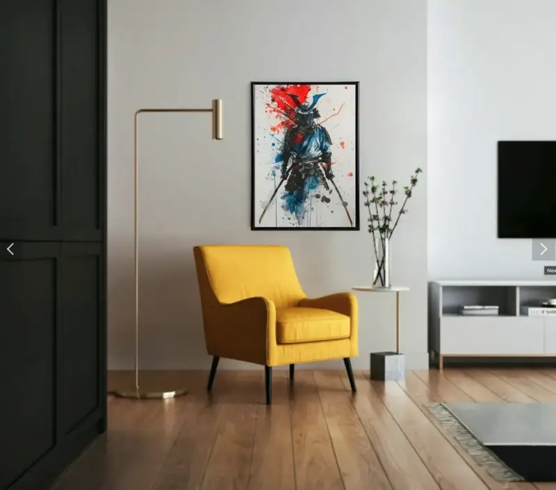 Elegante Cuadro Decorativo Bushido Samurai 42 X 62 - 4