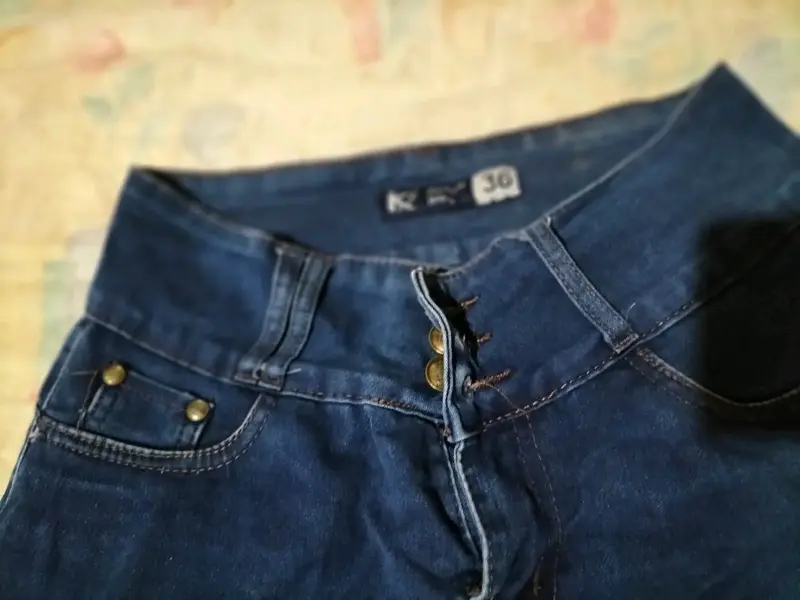 Jeans azul oscuro para mujer tiro alto - 2