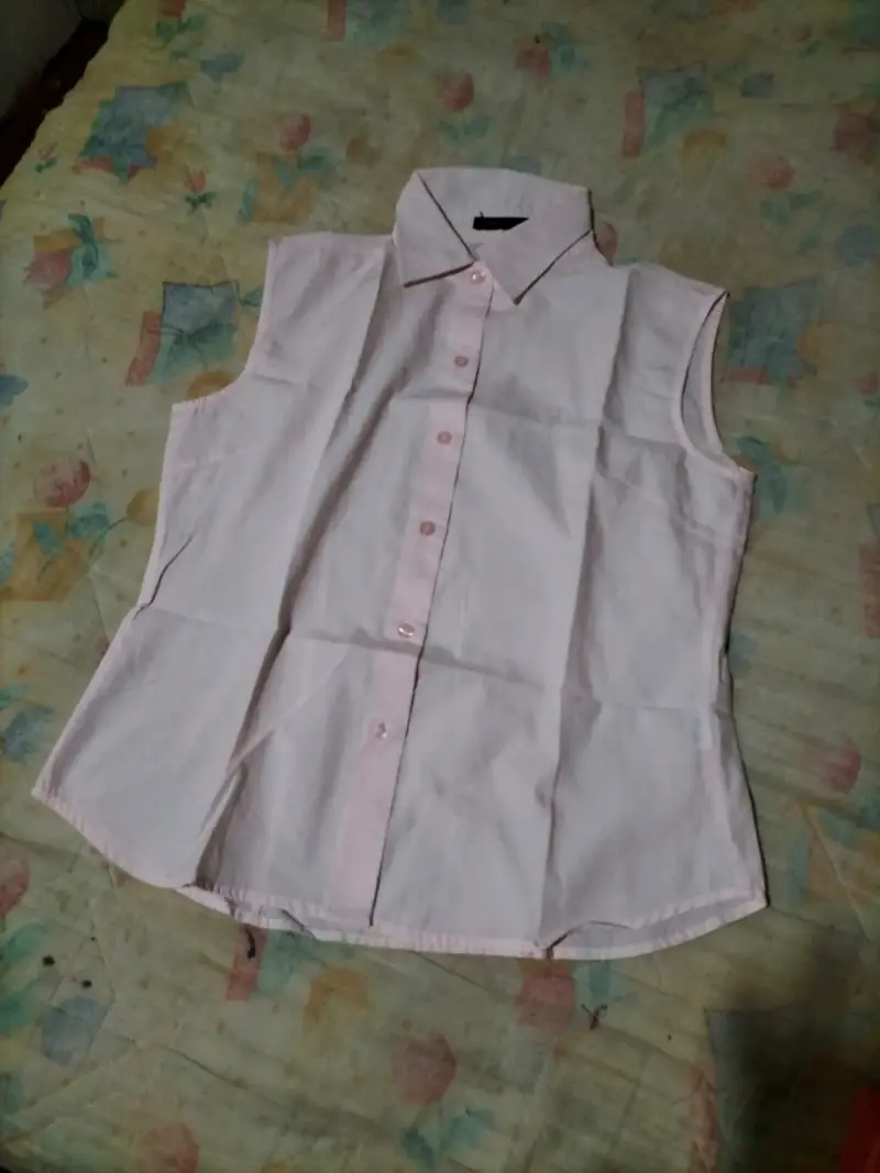 Blusa sin mangas color rosa claro - 1