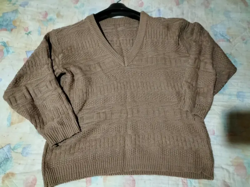 Suéter de punto marrón para hombre - 2