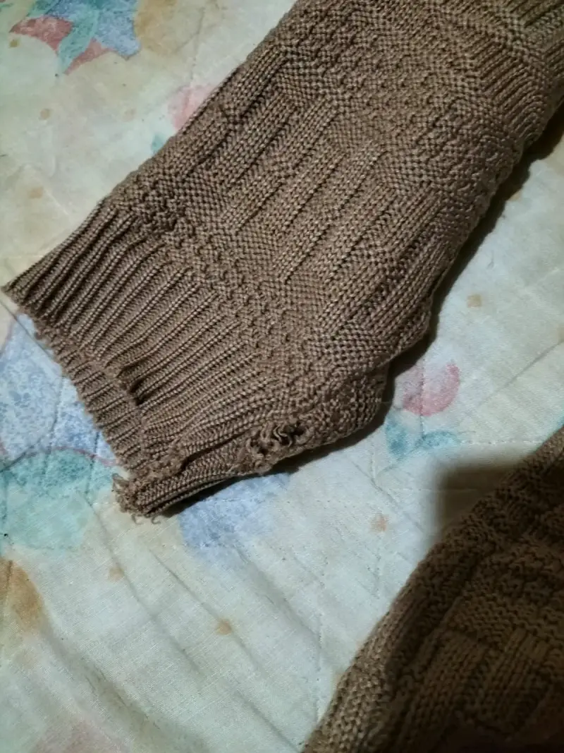 Suéter de punto marrón para hombre - 3