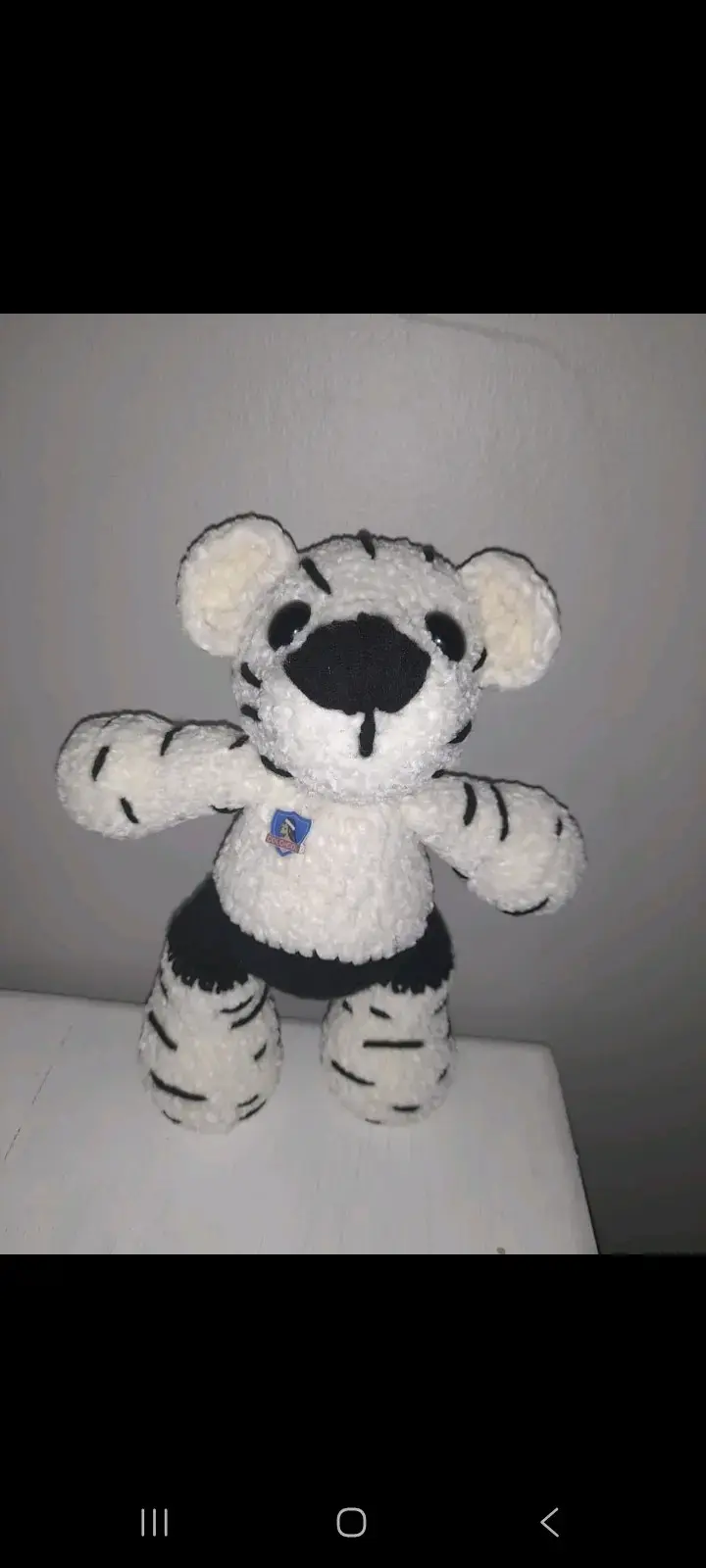 Peluche de tigre blanco suave y adorable - 1