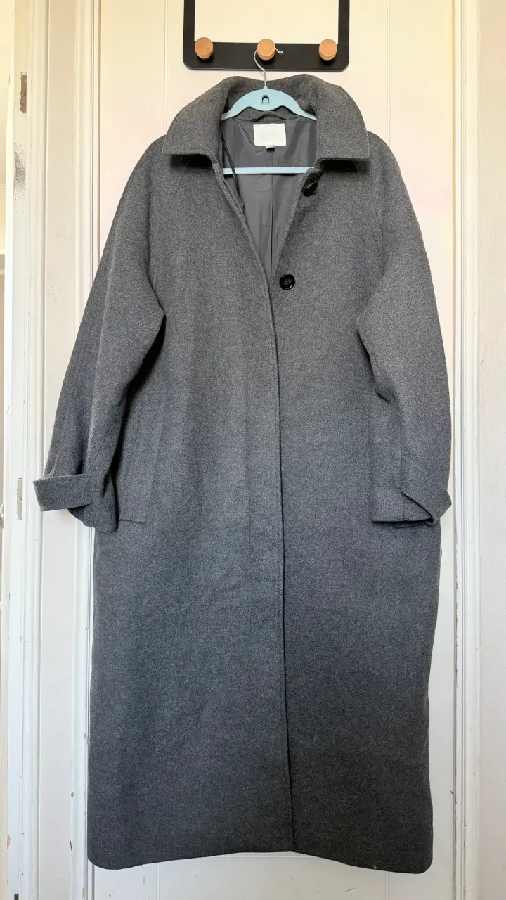 Abrigo H&M largo gris L - 1