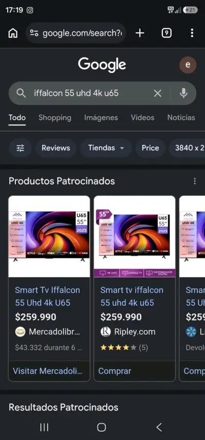 Smart tv Iffalcon 55" UHD 4K Google año 2026✨️ - miniatura 1