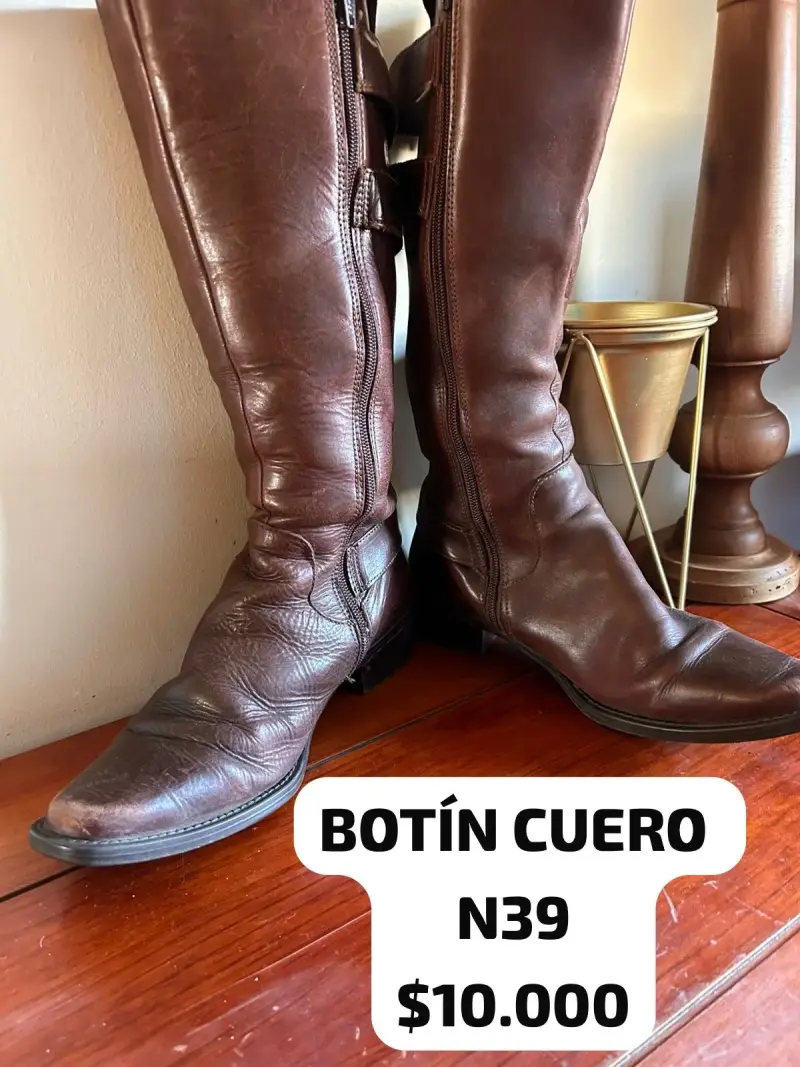 Botas de cuero marrón talla 39