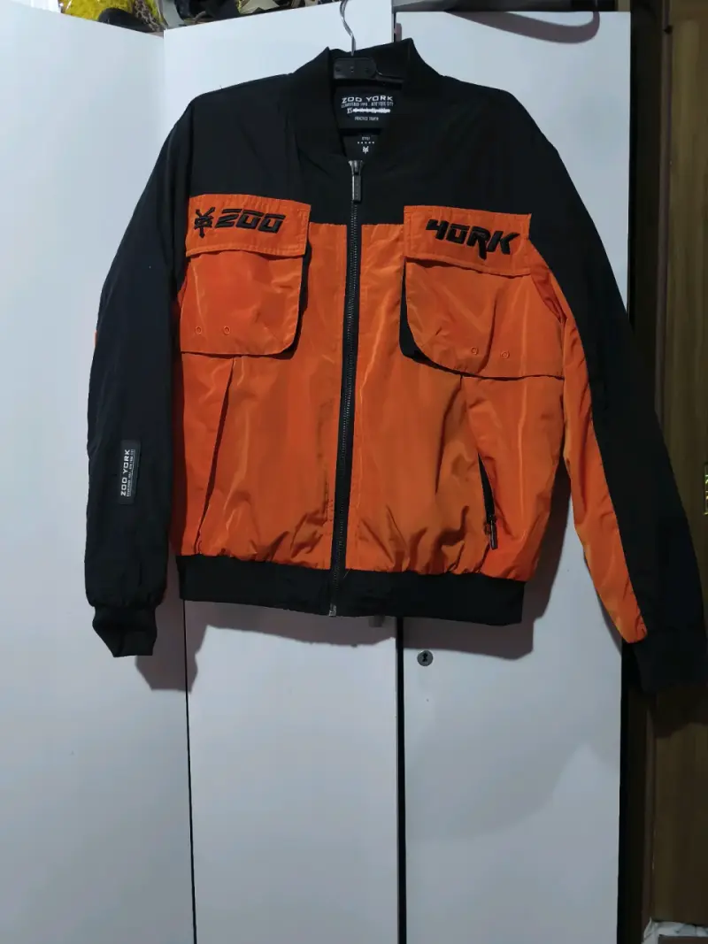 Chaqueta bomber ZOOYORK naranja y negra - 3