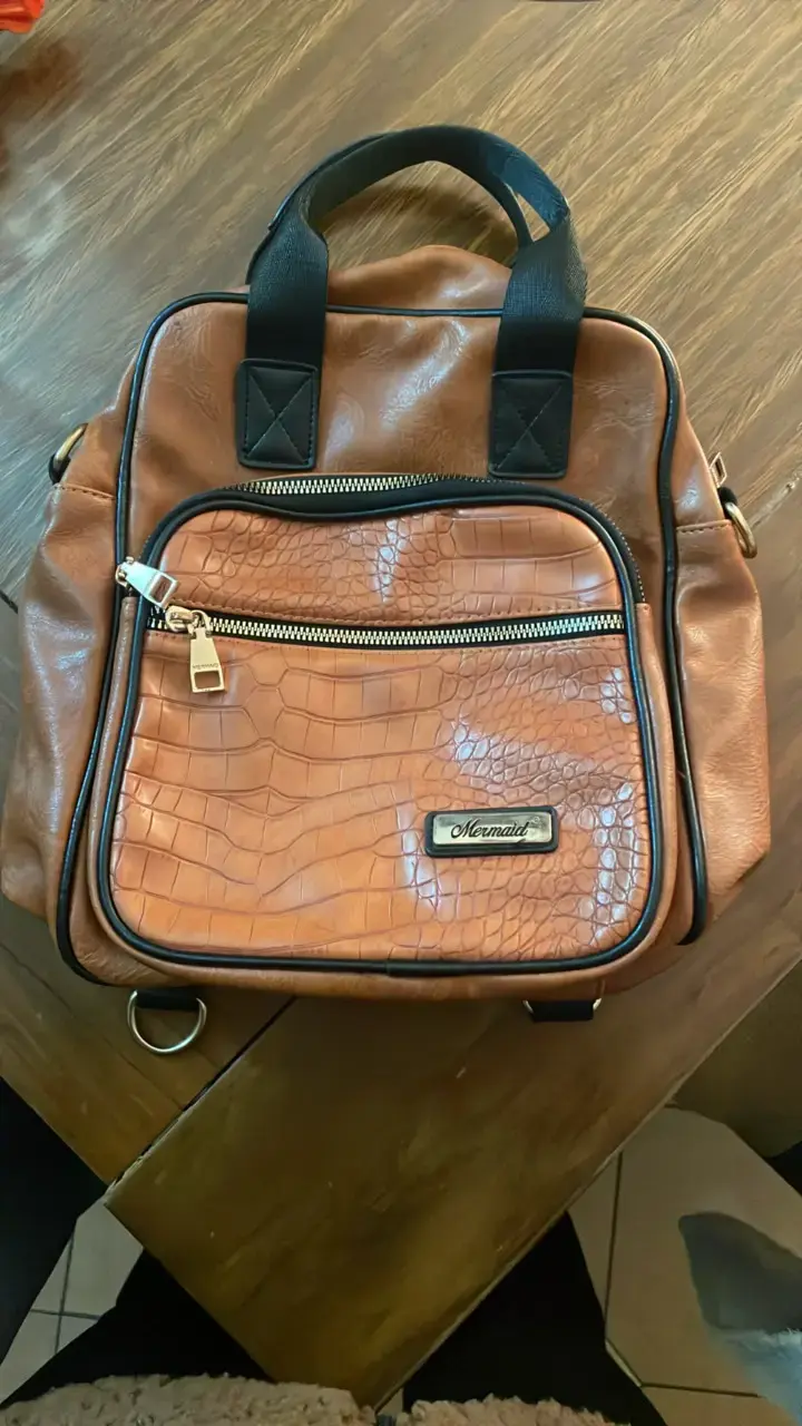 Mochila de cuero sintético Mermaid marrón