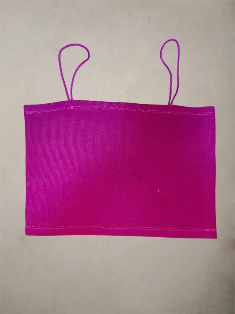 Top bandeau fucsia con tirantes