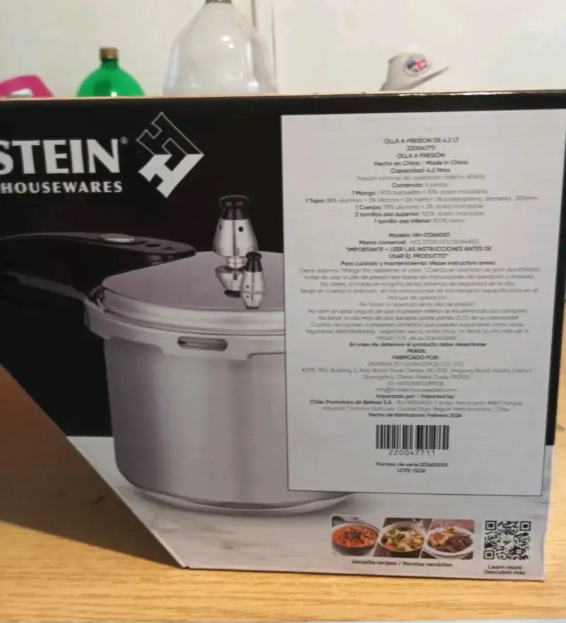 Olla a presión Holstein 4.2L acero inoxidable - 2