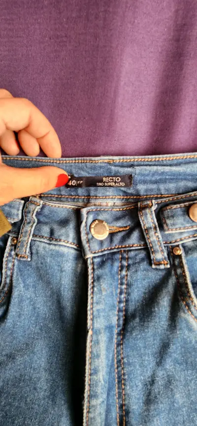 Jeans de mezclilla azul dama - miniatura 2