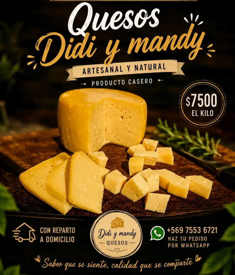 Queso artesanal Didi y Mandy 1kg