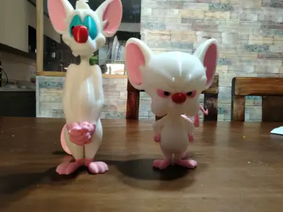 Figuras de acción Pinky y Cerebro - miniatura 1