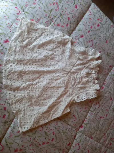 Blusa blanca de encaje para mujer xs - miniatura 1