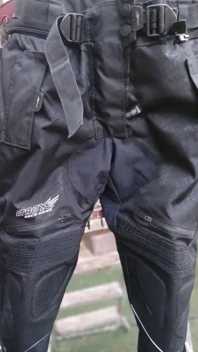 Pantalones de moto Atrox Race Gear negros - miniatura 2