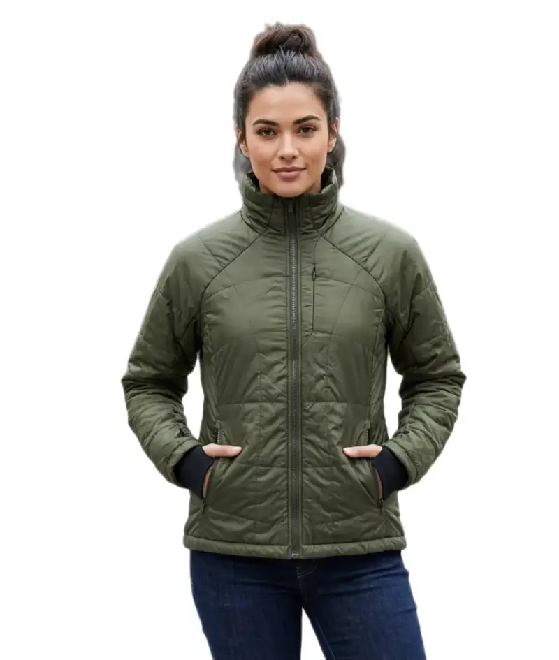Chaqueta Columbia acolchada verde para mujer - 1