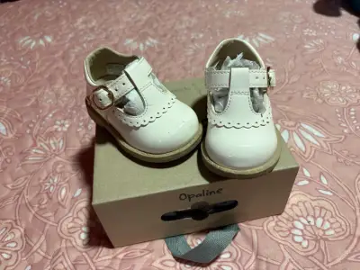 Botines de bebé Opaline blancos con hebilla - miniatura 2