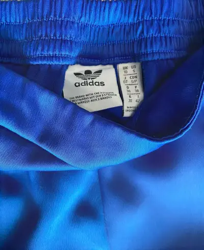 Pantalones anchos Adidas azules con franjas - miniatura 5