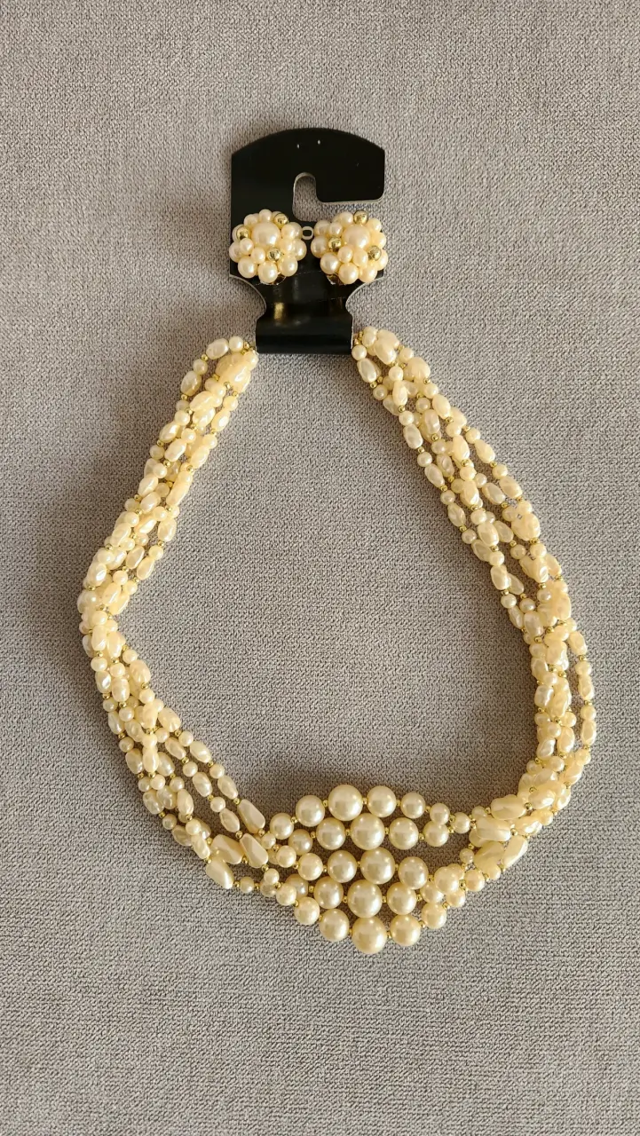 Collar y aros de fantasía vintage años 90 - 1