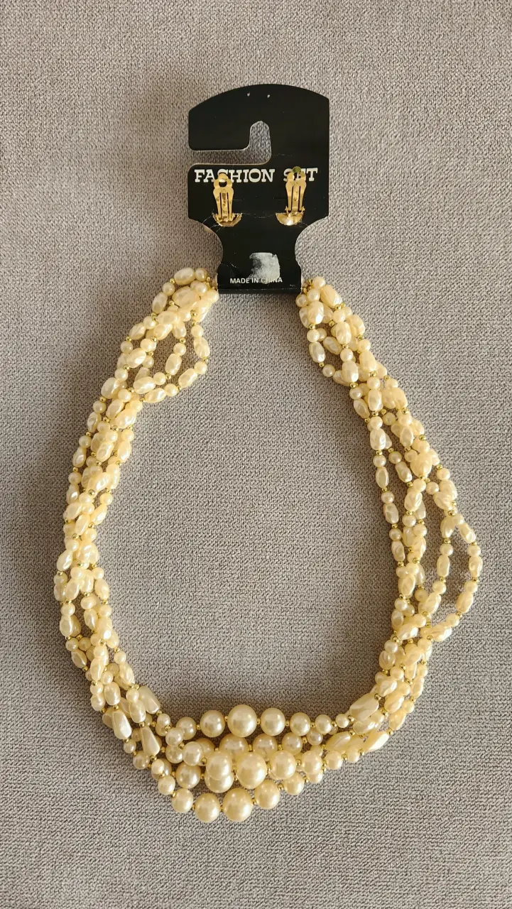 Collar y aros de fantasía vintage años 90 - 2