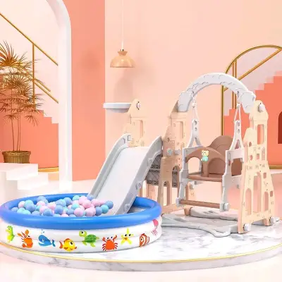 Centro de juegos infantil con resbalín y piscina de pelotas - miniatura 1