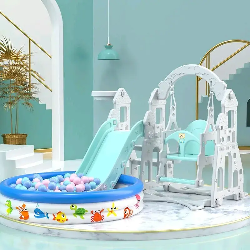 Centro de juegos infantil con resbalín y piscina de pelotas - 2