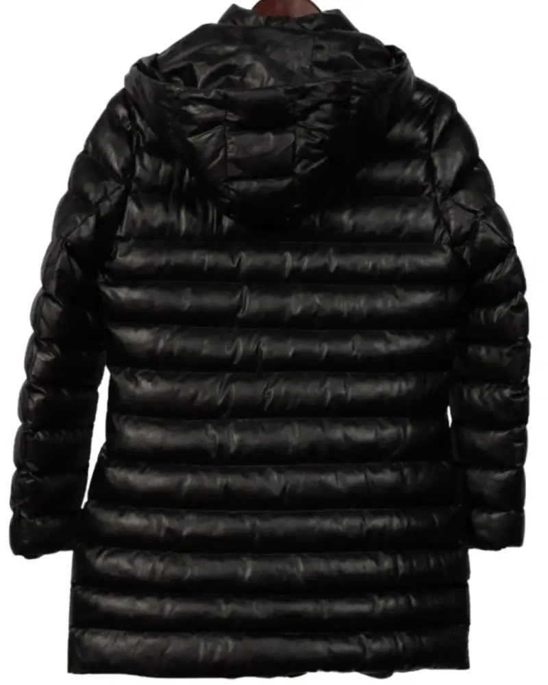 Parka larga negra de mujer - 2