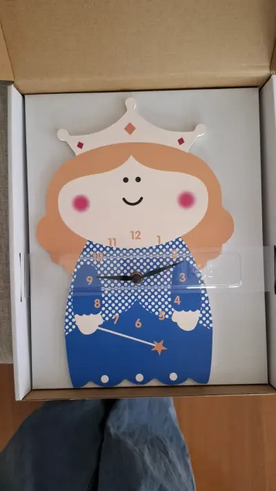 Reloj de pared infantil princesa - miniatura 1