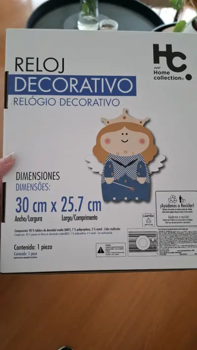 Reloj de pared infantil princesa - miniatura 2