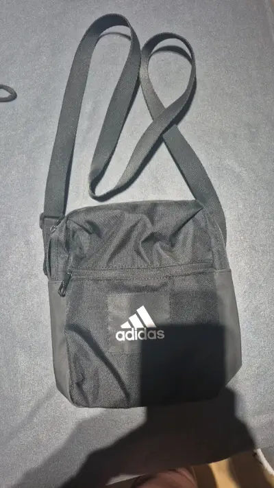 Bolso bandolera negro Adidas unisex - miniatura 1