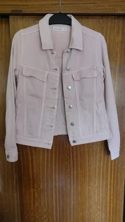 Chaqueta de mezclilla rosa Alaniz - miniatura 1