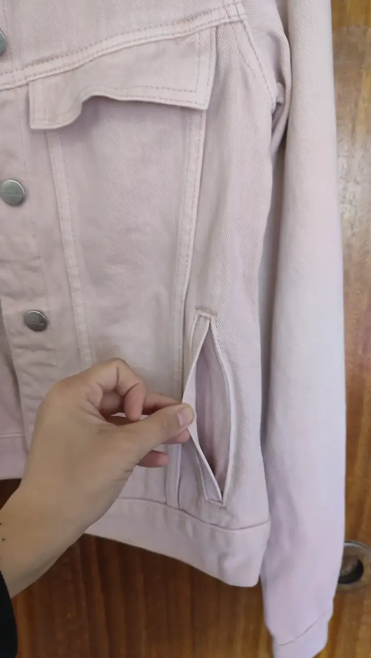 Chaqueta de mezclilla rosa Alaniz - 3