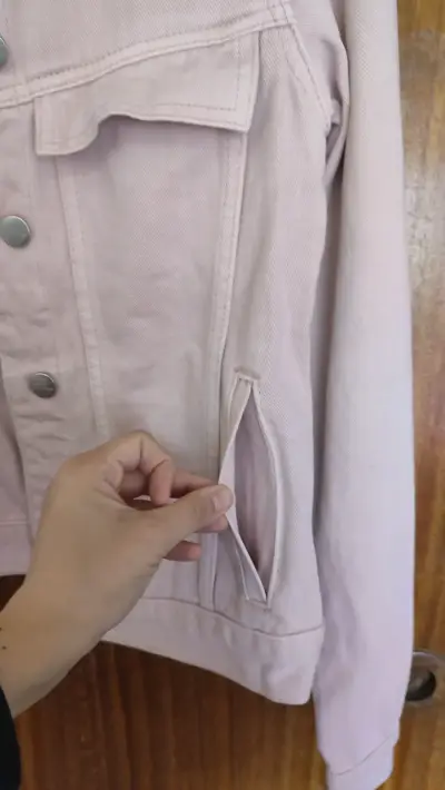 Chaqueta de mezclilla rosa Alaniz - miniatura 3